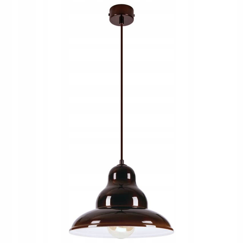 Bulma Industriální Kovová Závěsná Lampa Loft Hnědá 1xE27
