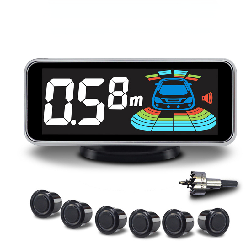 6 x PARKTRONIC LED LCD REVERSING PARKING SENSORS