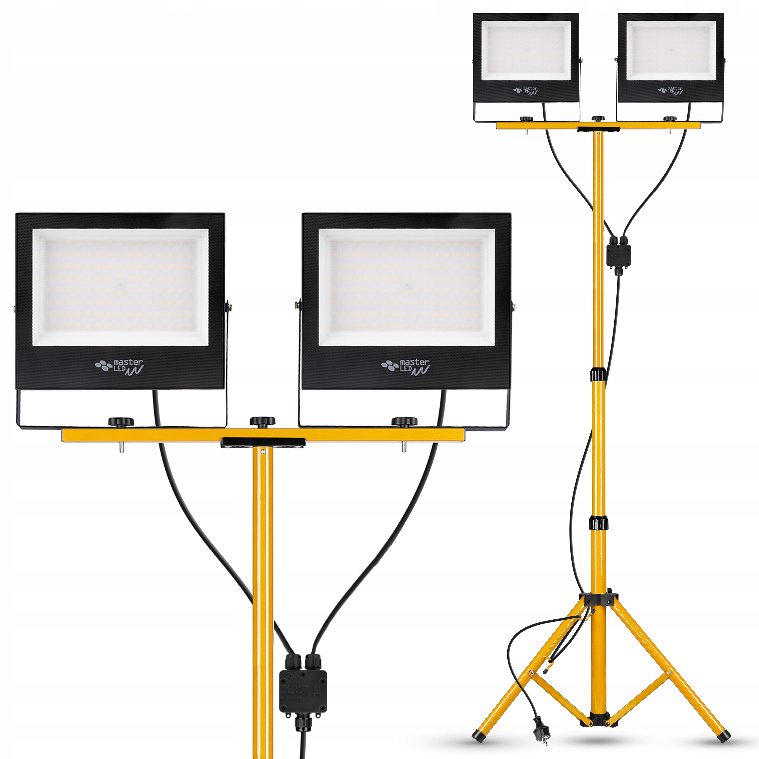 Set Halogen Led reflektor Stativ 2x100W stavební pracovní výkonný