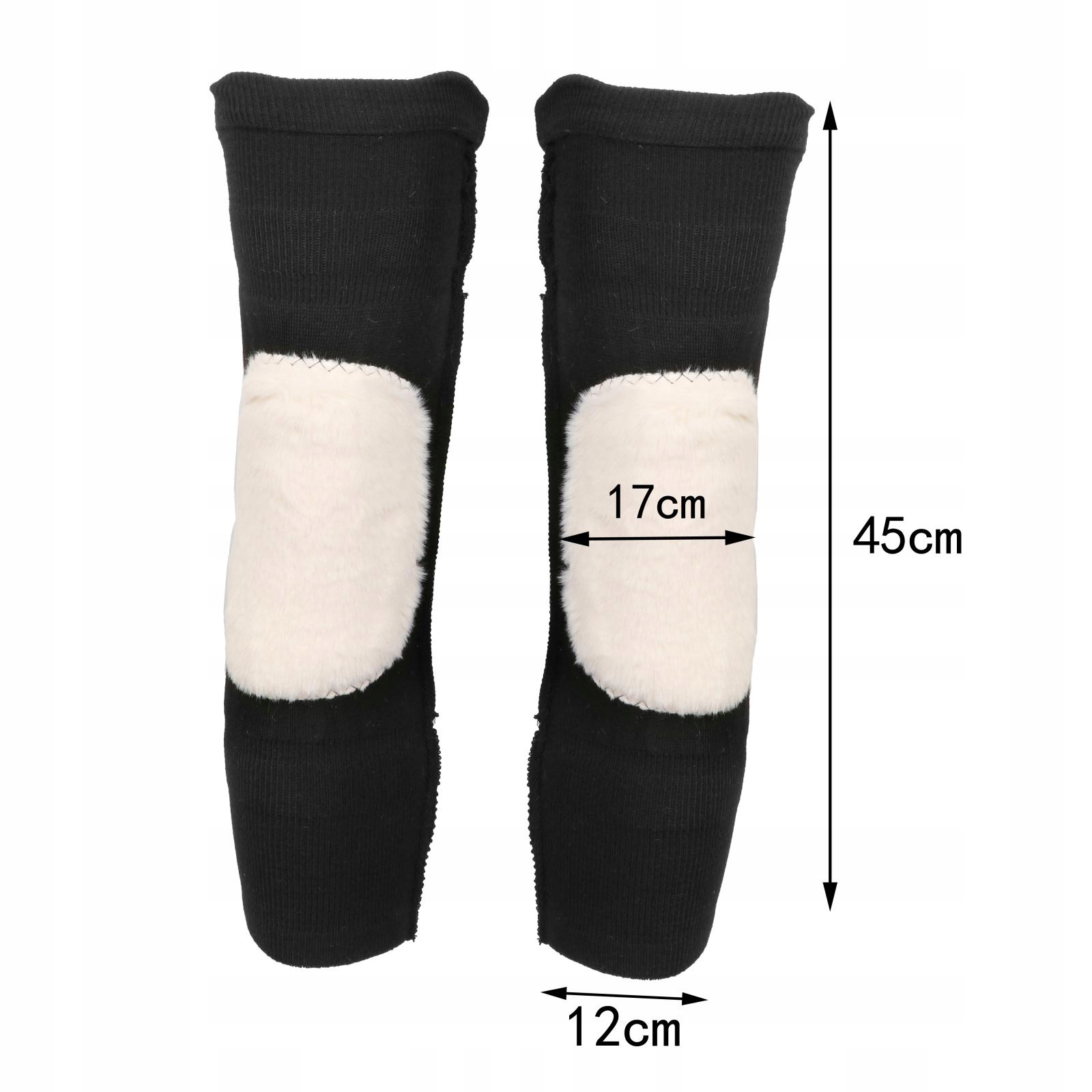 CIEPŁE NAKOLANNIKI BAWEŁNIANE NA NOGI ZIMOWE ZAPASY ZGRUBIAĆ Kolor czarny