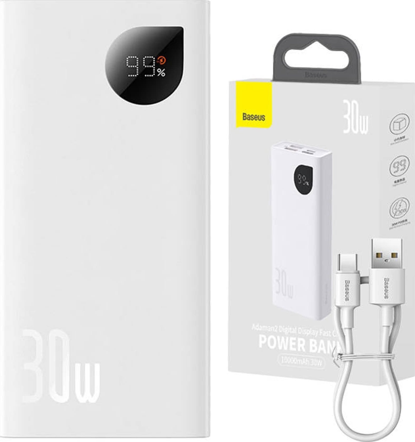 Powerbank Baseus Szybko ładujący Power Bank Baseus Adaman2 10000mAh 30W