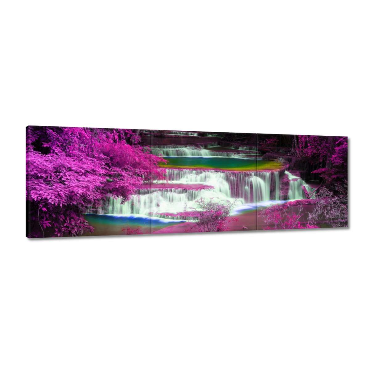 Obrazy 150x50 Fialový vodopád