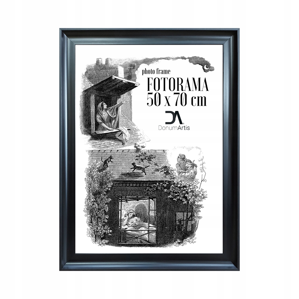 Fotorám Oslo černý mat 50x70 foto-rám nástěnný