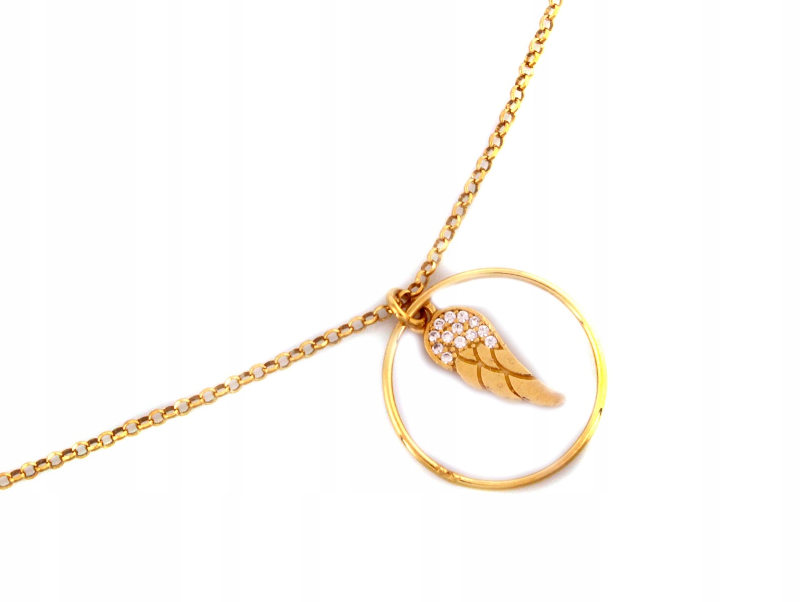 Dámský stříbrný náhrdelník 925 zirkon s křidélky, efektní, lesklý