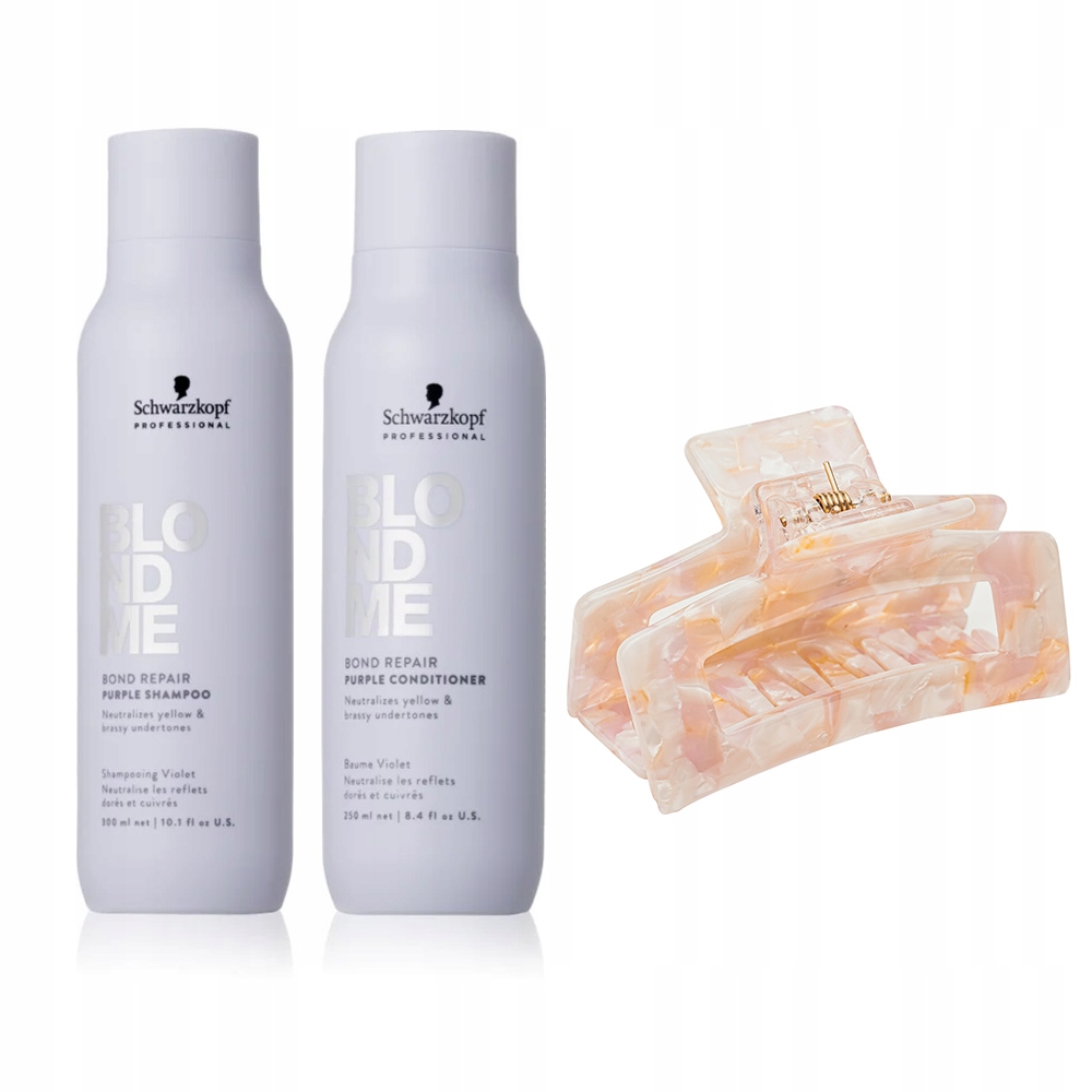 Schwarzkopf BlondMe Bond Repair purple szampon odżywka spinka