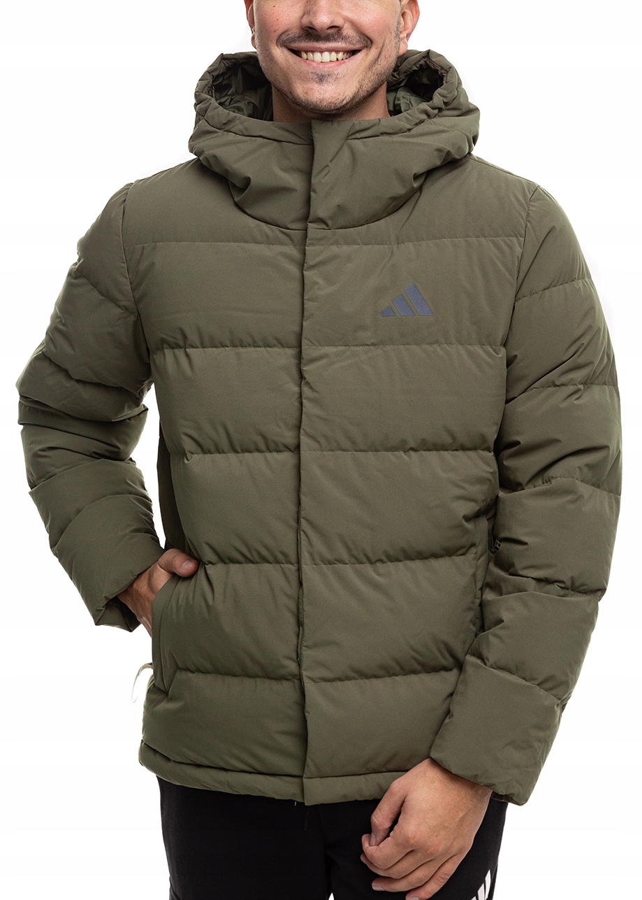 Pánská Zimní Bunda adidas s kapucí , péřová, černá, Climawarm, vel S