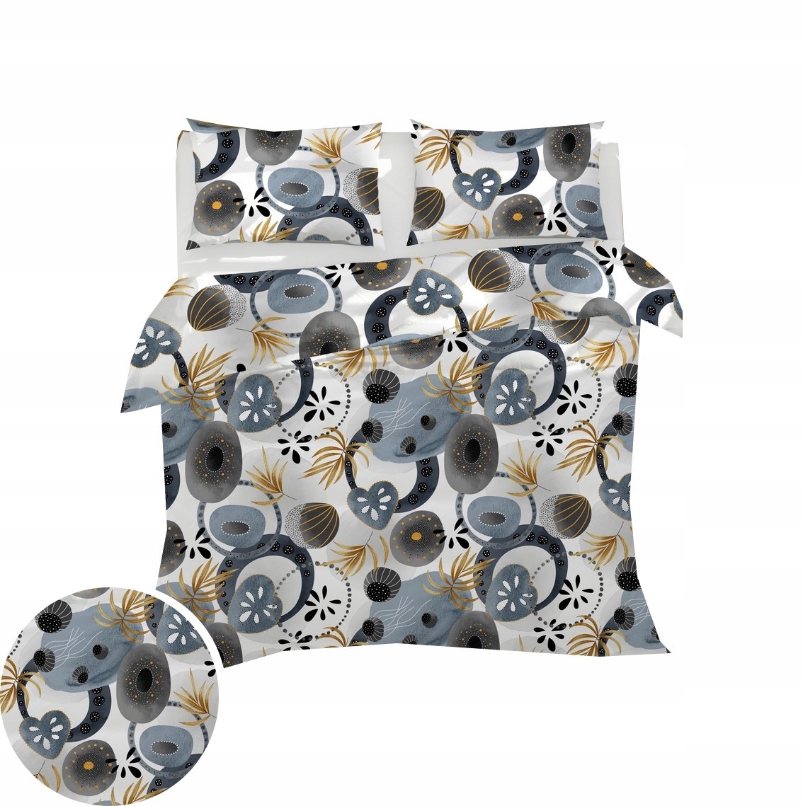 Hotelové Povlečení 140x200 cm Povlečení 70x80 Bavlna 100% vzor: Picasso Šedý