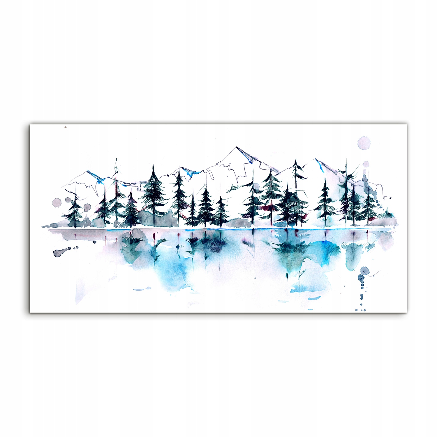 Obraz 140x70 Závesná krajina Les Hory s grafikou