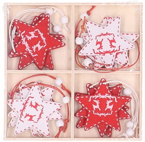 

Drewniane Zawieszki Świąteczne Na CHOINKĘ12 Szt