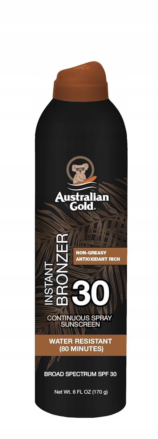Australian Gold Spf 30 Sprej s bronzerem Uv ochrana Voděodolný 170 g