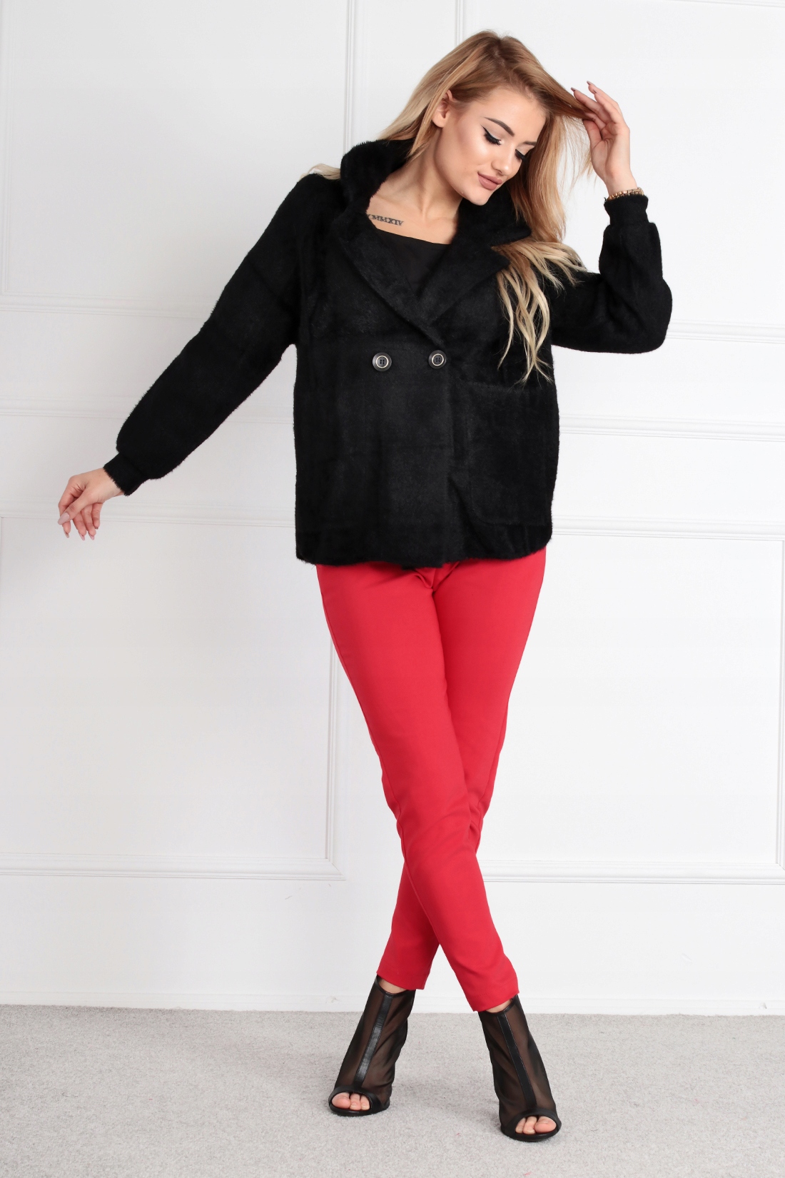 ŻAKIET SWETER WEŁNA ALPAKA KOLORY 1951 Kolekcja Wiosna/jesień