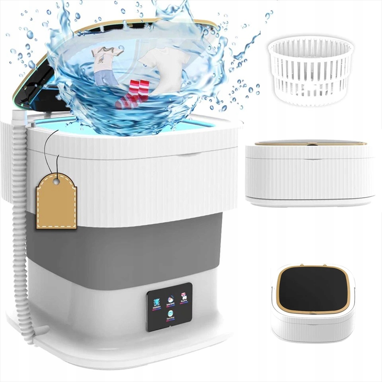 Przenośna mini pralka 11L składana podróżna automatyczna turystyczna pralka