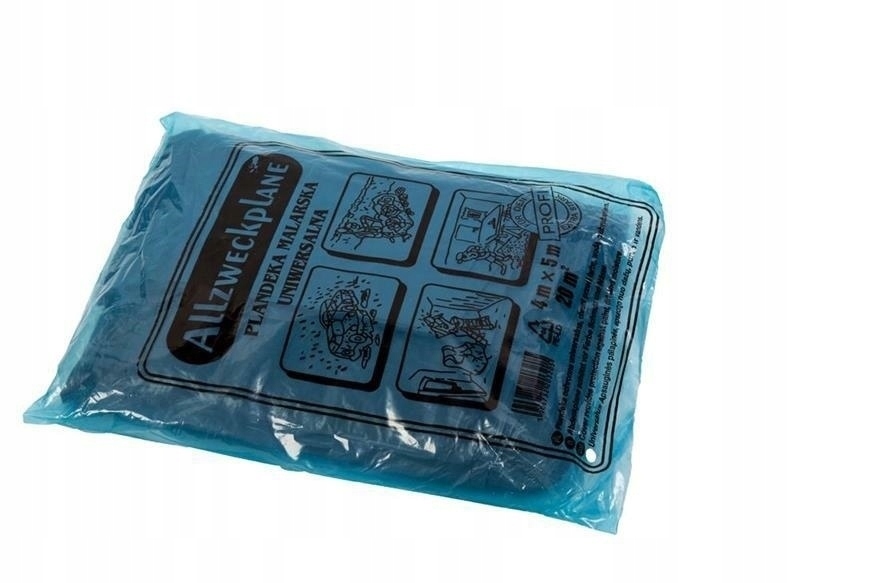 FOLIA MALARSKA MOCNA GRUBA OCHRONNA PŁACHTA PLANDEKA BUDOWLANA 4X5