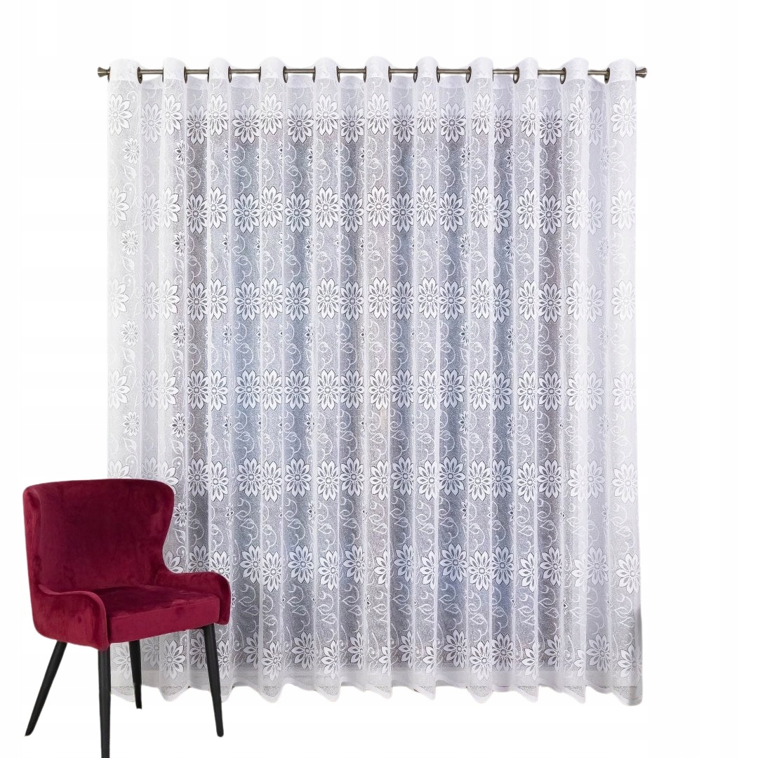 Vzorovaná Záclona Na Průchodkách, Dlouhá Květinový Vzor 250x235