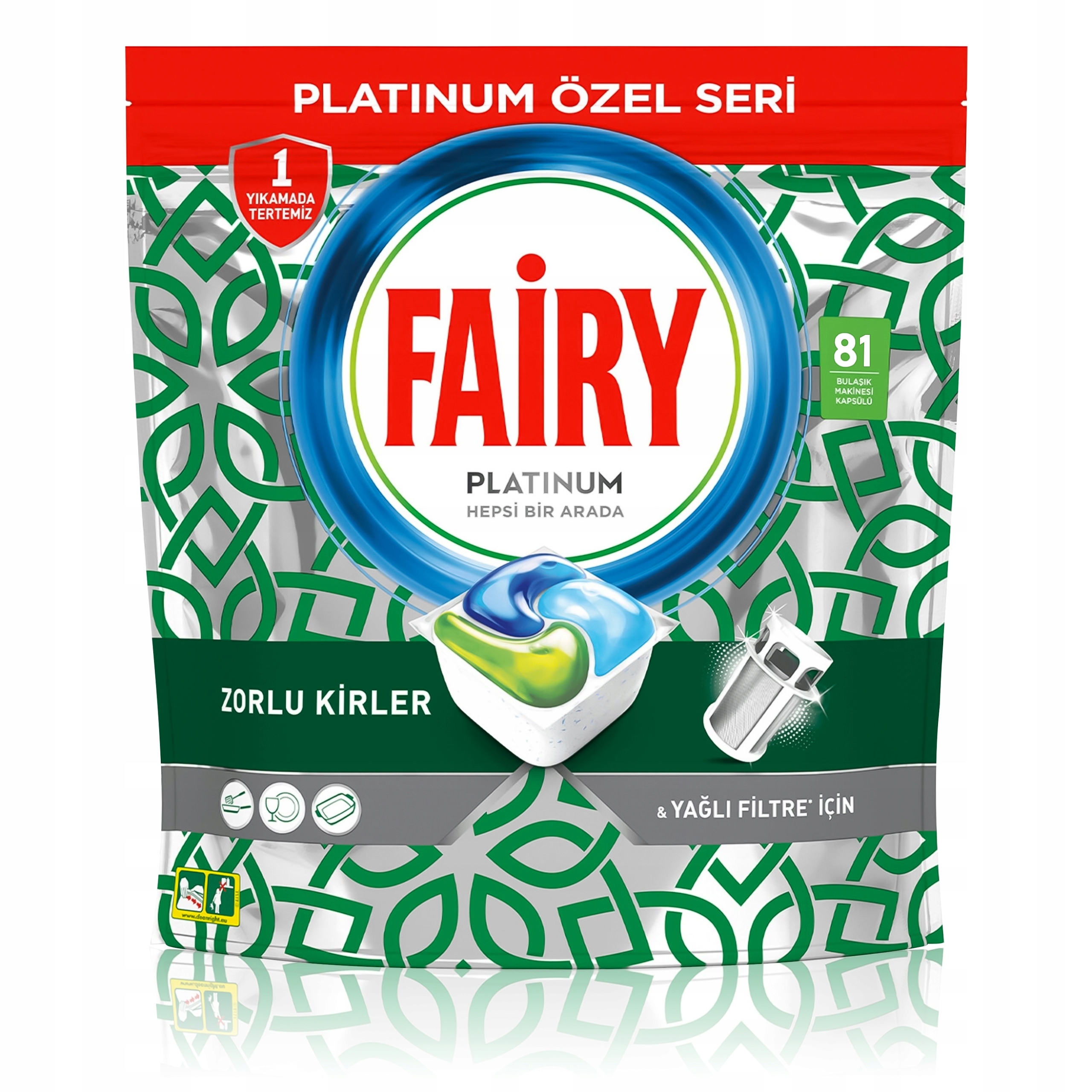 Levně Kapsle tablety do myčky Fairy Platinum All in One 81 kusů