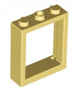

Lego 51239 Okno Rama Okna 1x3x3 piaskowe Nowe (2g)