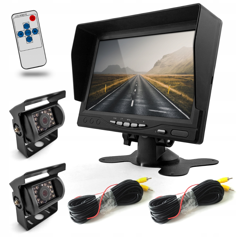 Monitor Obrazovka 2 Cúvacie kamery bez Tir linky 15 m