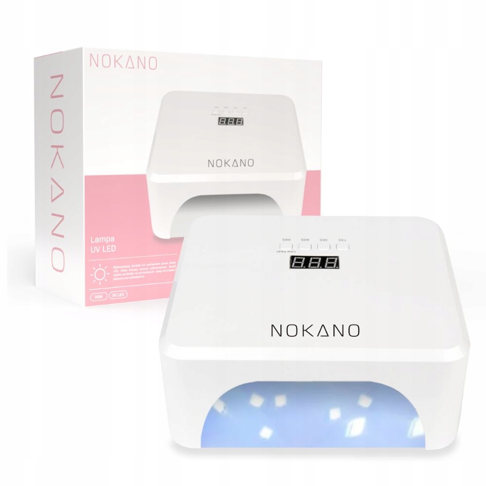 Profesjonalna do paznokci hybrydy żeli Nokano Lampa Uv Led V6 36W biała