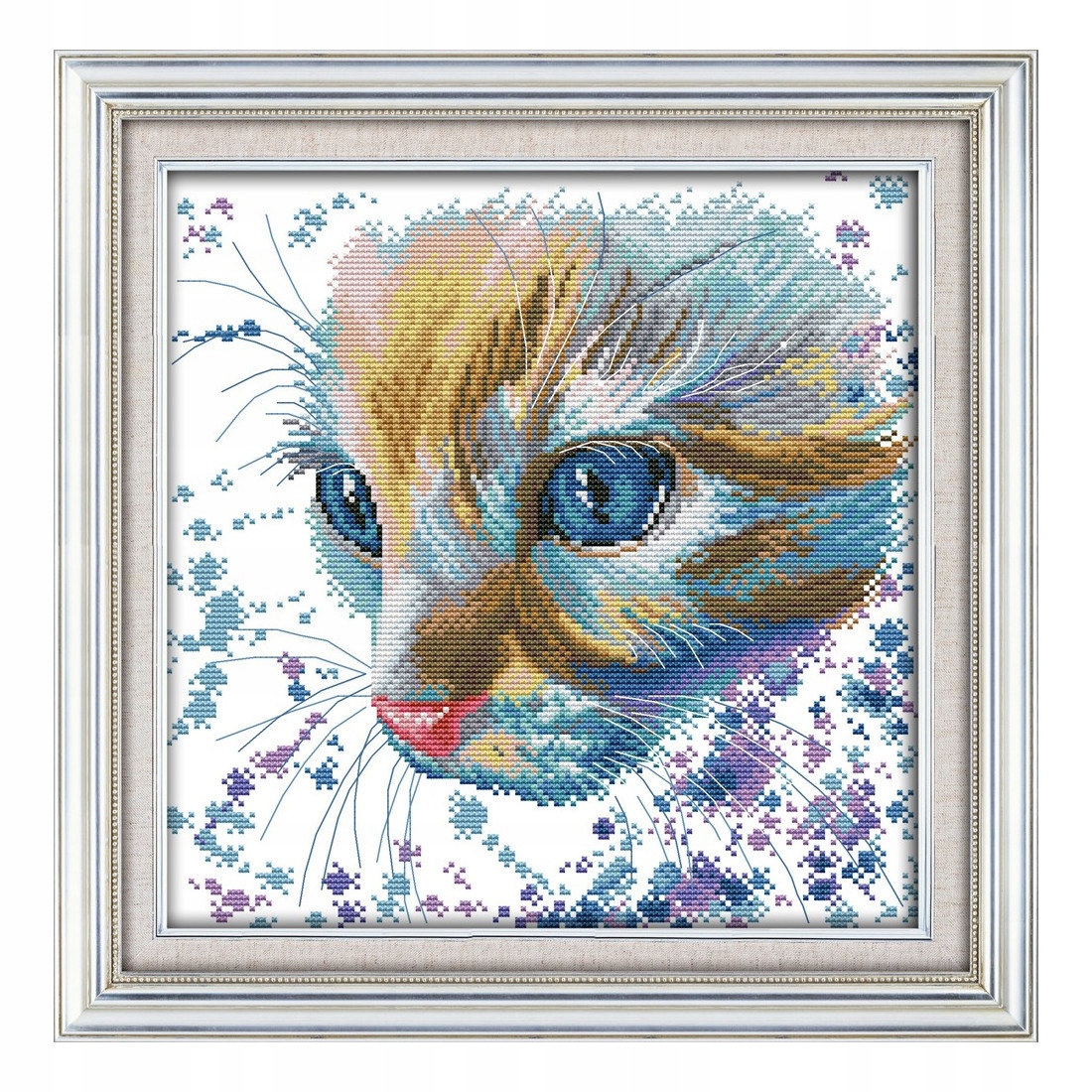 Kanva s potiskem vyšívací sada (kanva,mulina)