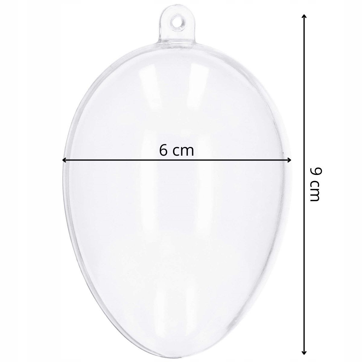 JAJKO BOMBKA AKRYLOWA OZDOBA BOMBKI AKRYLOWE PRZEŹROCZYSTE OWALNE 9cm x8 Rodzaj Bombka przezroczysta