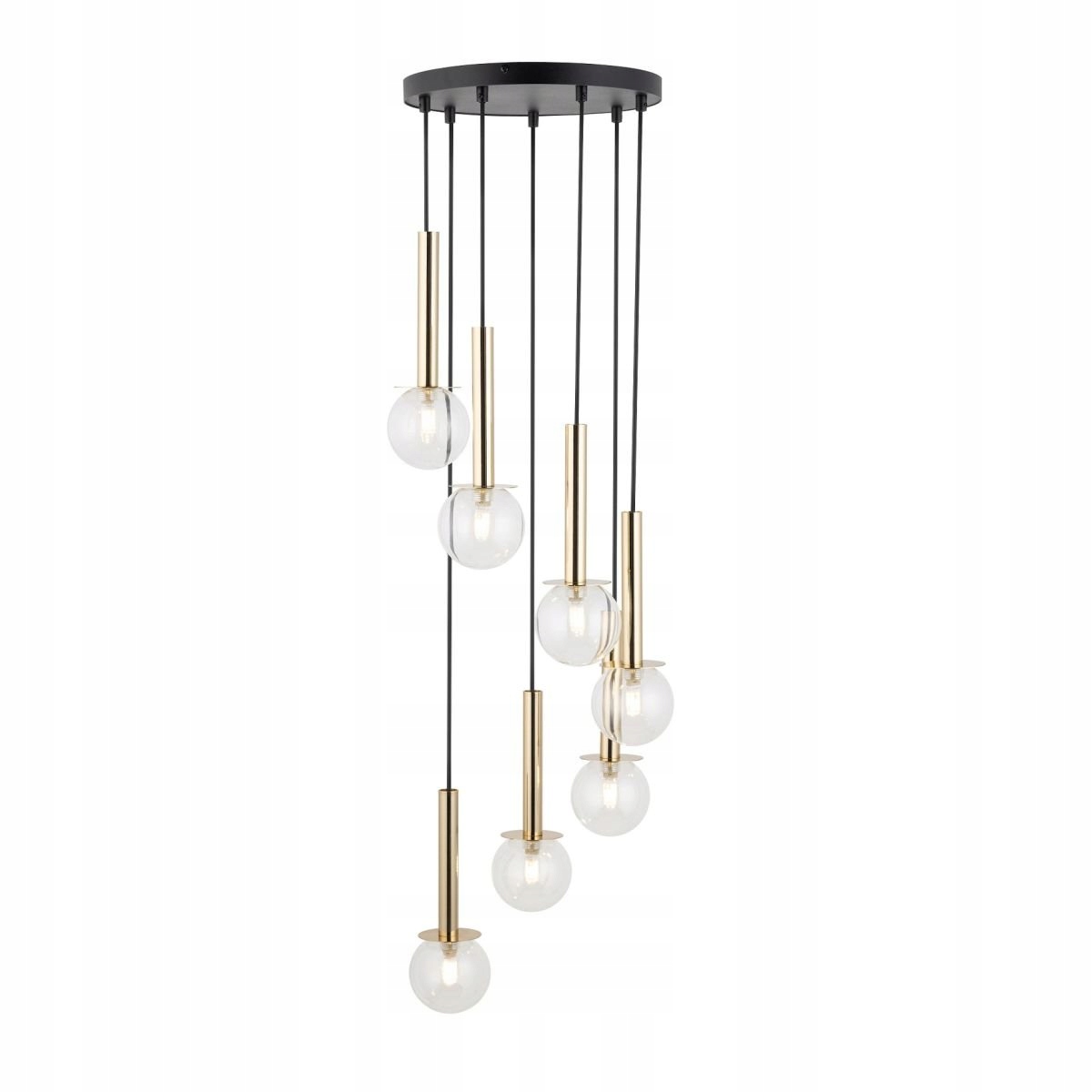 Závěsná kaskádová lampa se skleněnými koulemi na kruhu Daisy 7 40760 Sigma Lighting