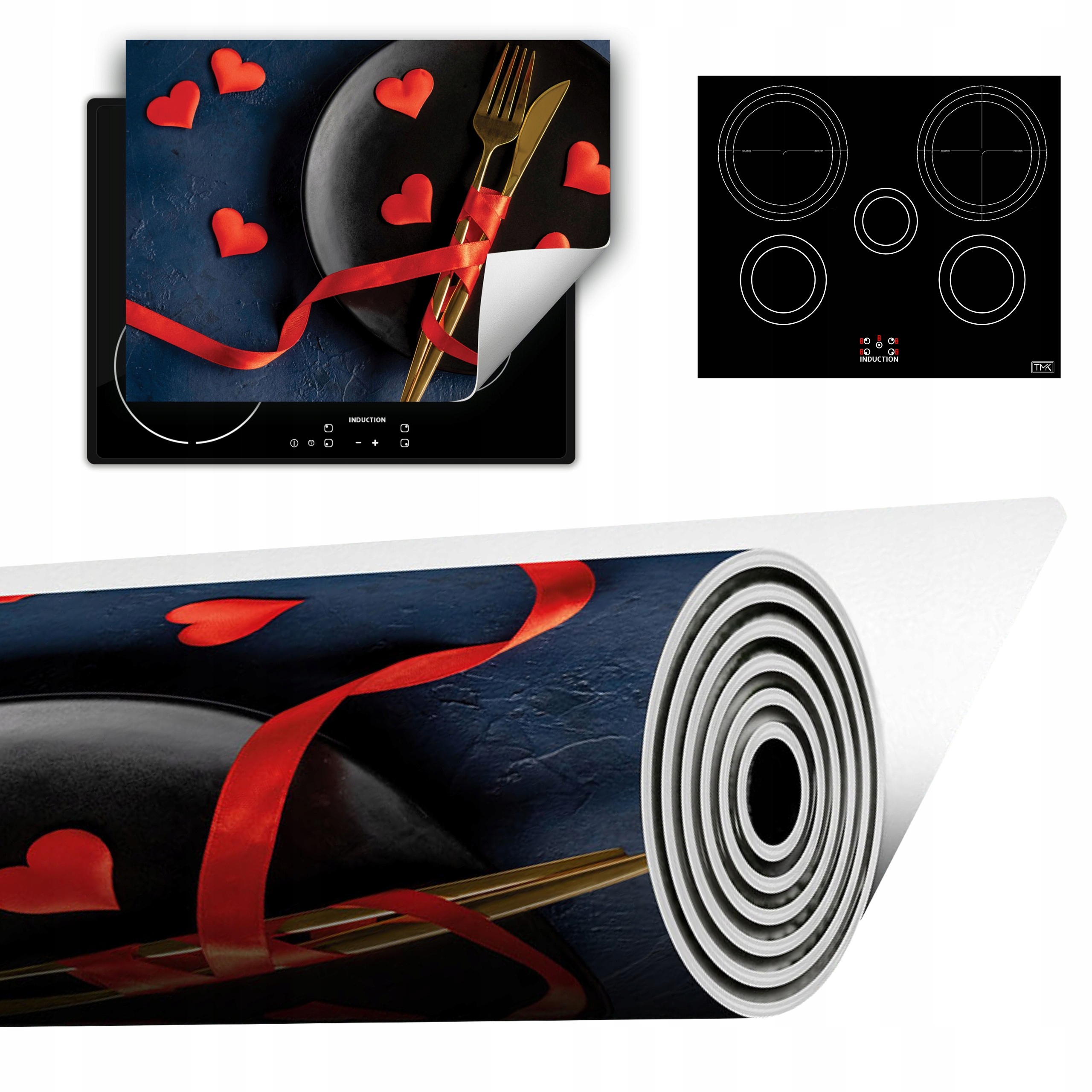 Vinylová Podložka Do Kuchyně Více Místa 70x52 srdce kuchyně