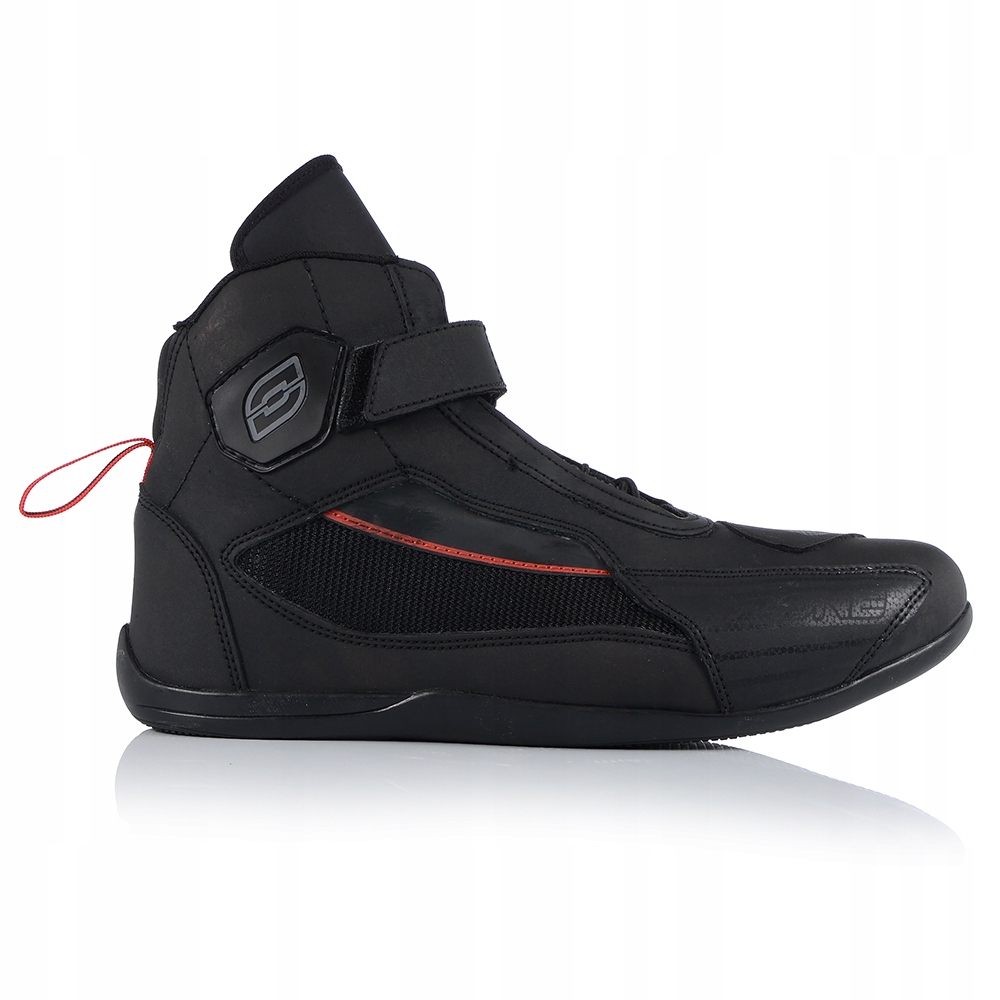 BUTY MOTOCYKLOWE MĘSKIE OZONE LETNIE KRÓTKIE SKÓRZANE MESH CZARNE Numer katalogowy producenta OZ-B-CITY_01_43