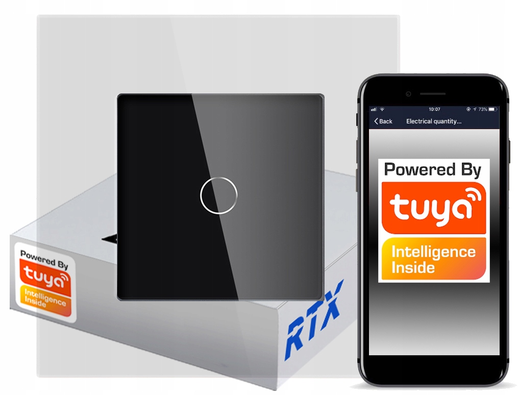 

Włącznik Dotykowy Czarny 1obw. ZigBee Tuya Rtx Sh