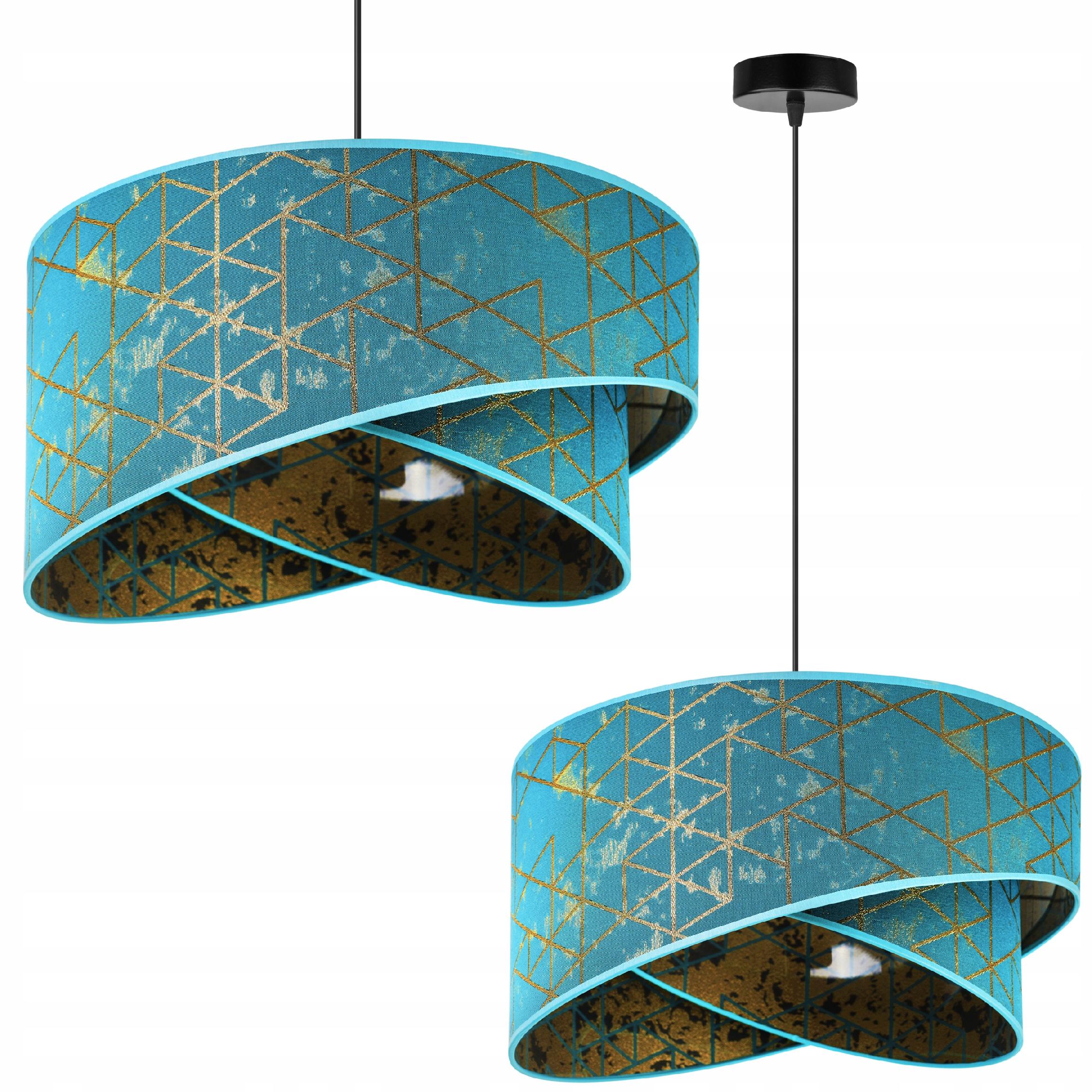 Stropná Závesná Lampa Glamour Luster Jednotková Zlatá Tienidlo Do Obývačky