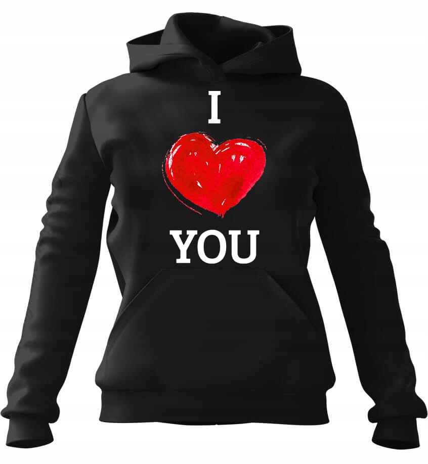 s kapucí mikina s Mikina I Love You, černá, velikost L