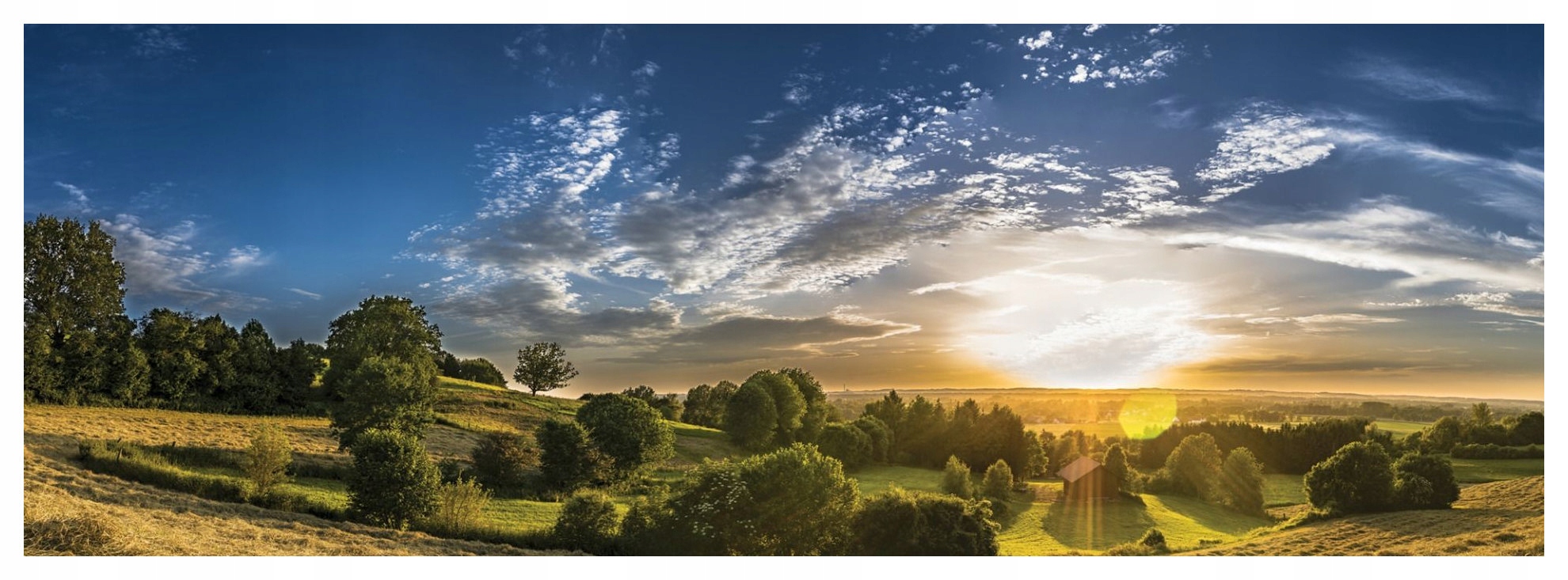 Fototapeta Zlatá horská krajina při východu slunce 832x254 lepidlo