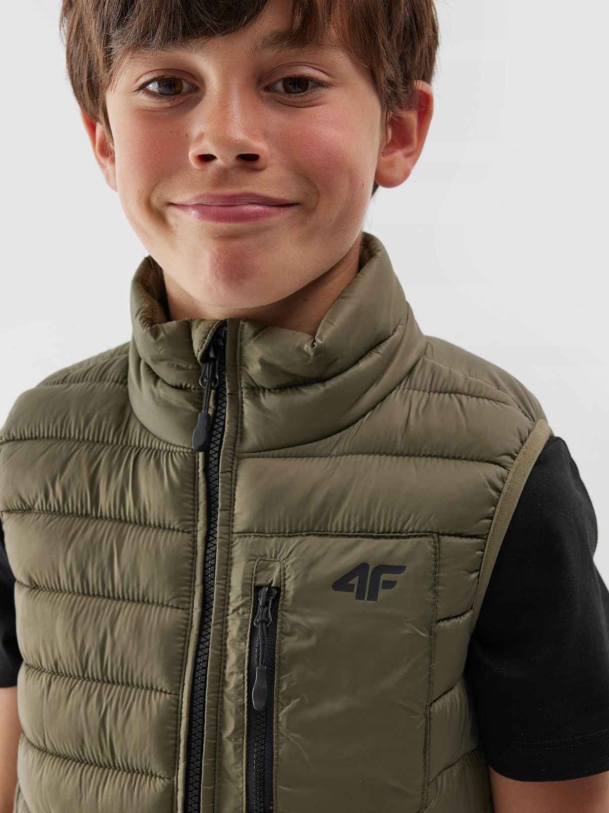 4F BEZRĘKAWNIK CHŁOPIĘCY PIKOWANY KURTKA KAMIZELKA Rozmiar 152