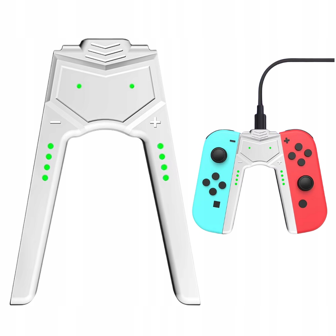 Uchwyt do ładowania kontrolerów JOY CON Switch/OLED USB-C LED wskaźnik grip