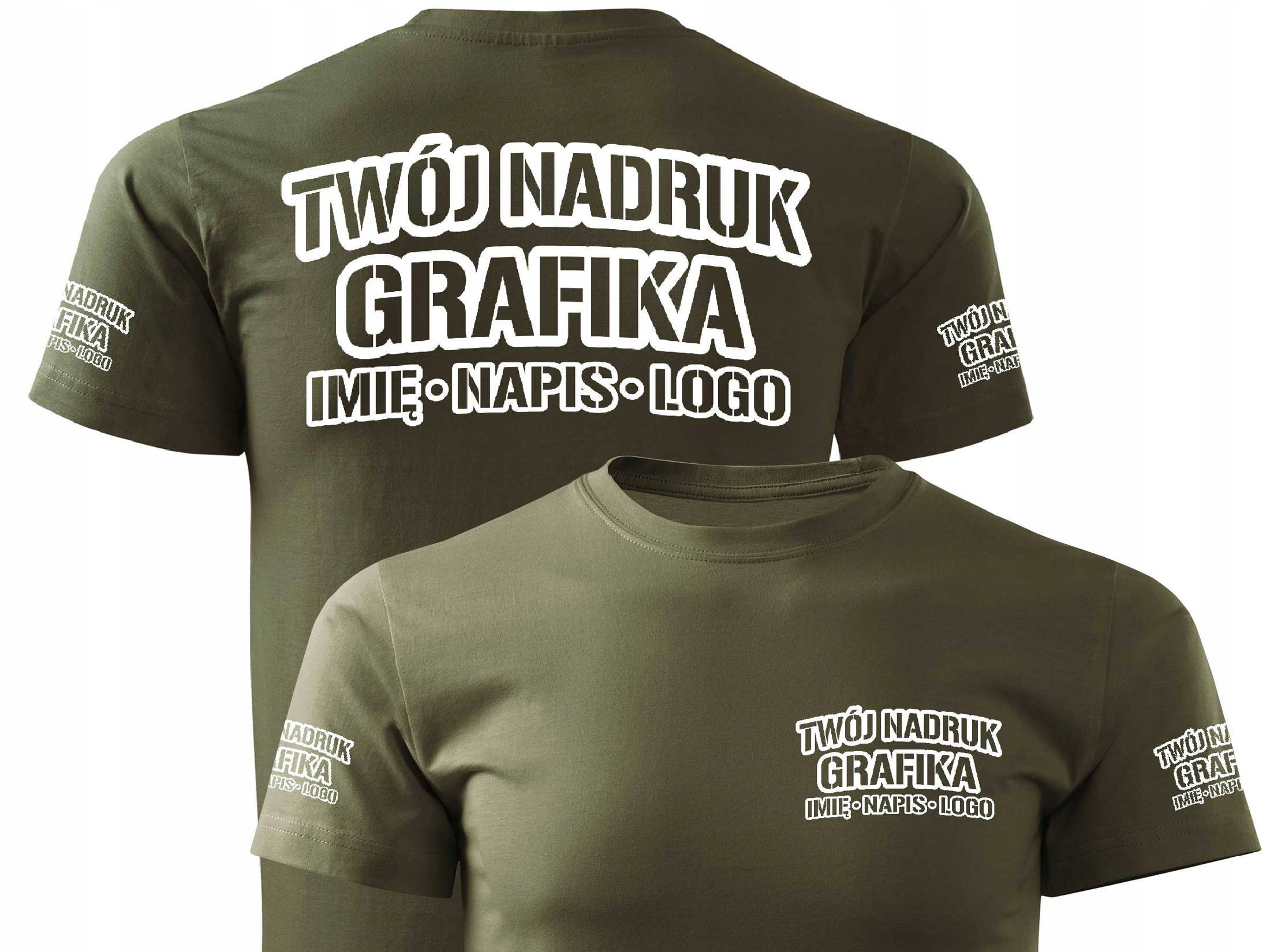 

T-shirt wojskowy Mon z własnym nadrukiem lub logo