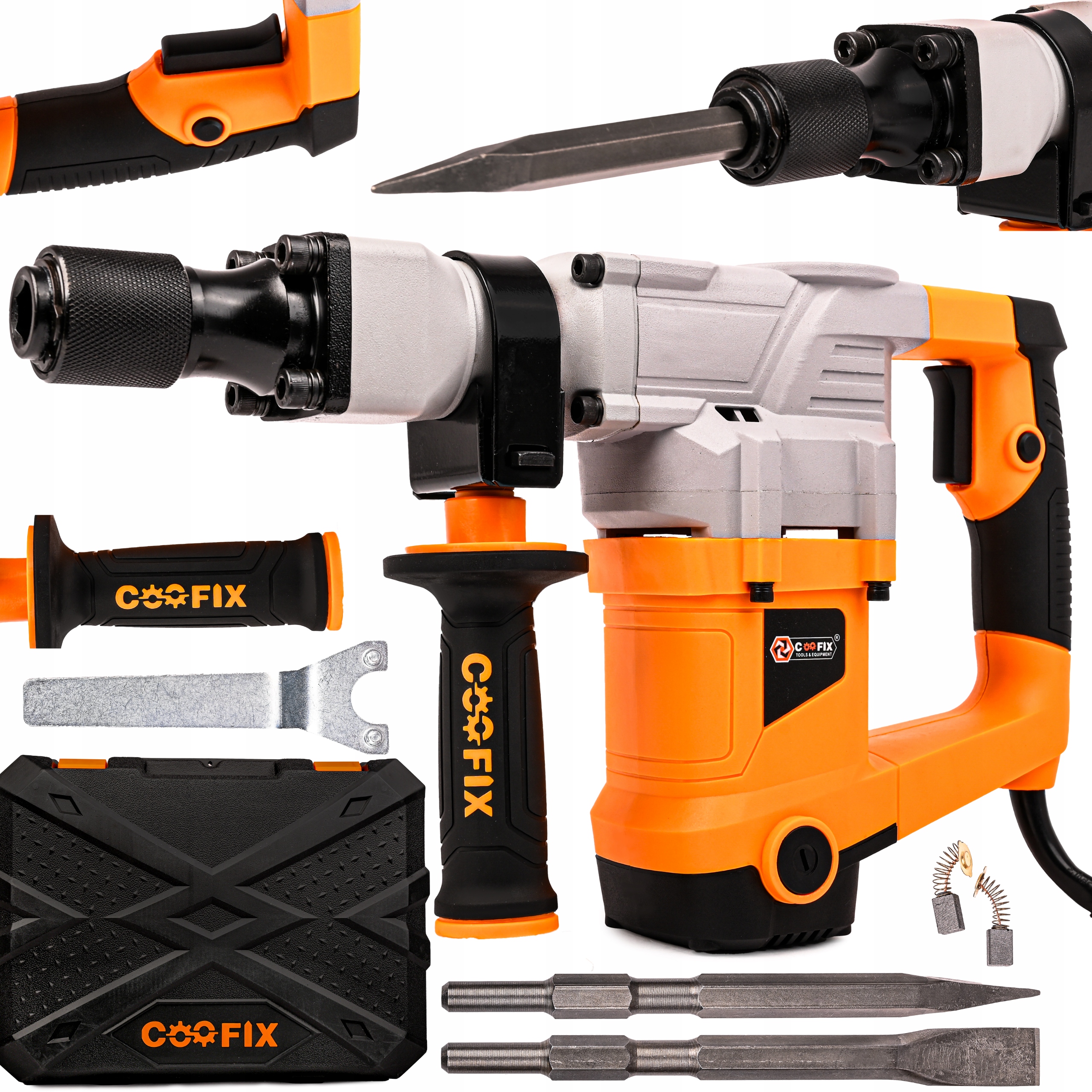 Bourací Kladivo Kovací Silné 1200W 15J Sds-plus 2X Dláto