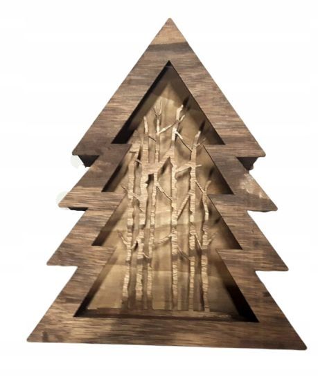 

Choinka Drewniana las 10led 34cm Timer B.