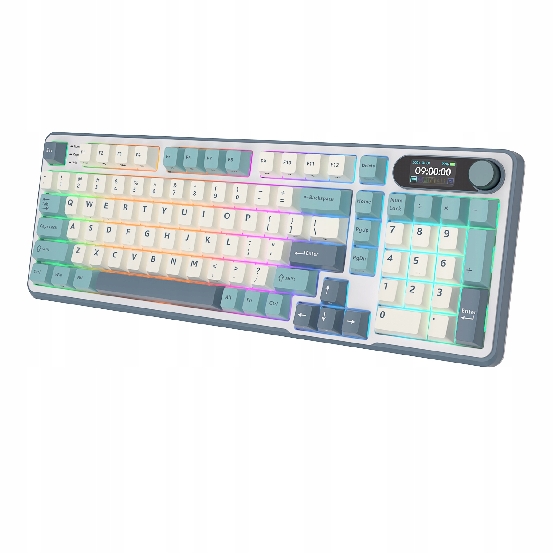 ROYAL KLUDGE RK-S98 Light Cloud Gaming Keyboard Chartreuse switch — 4