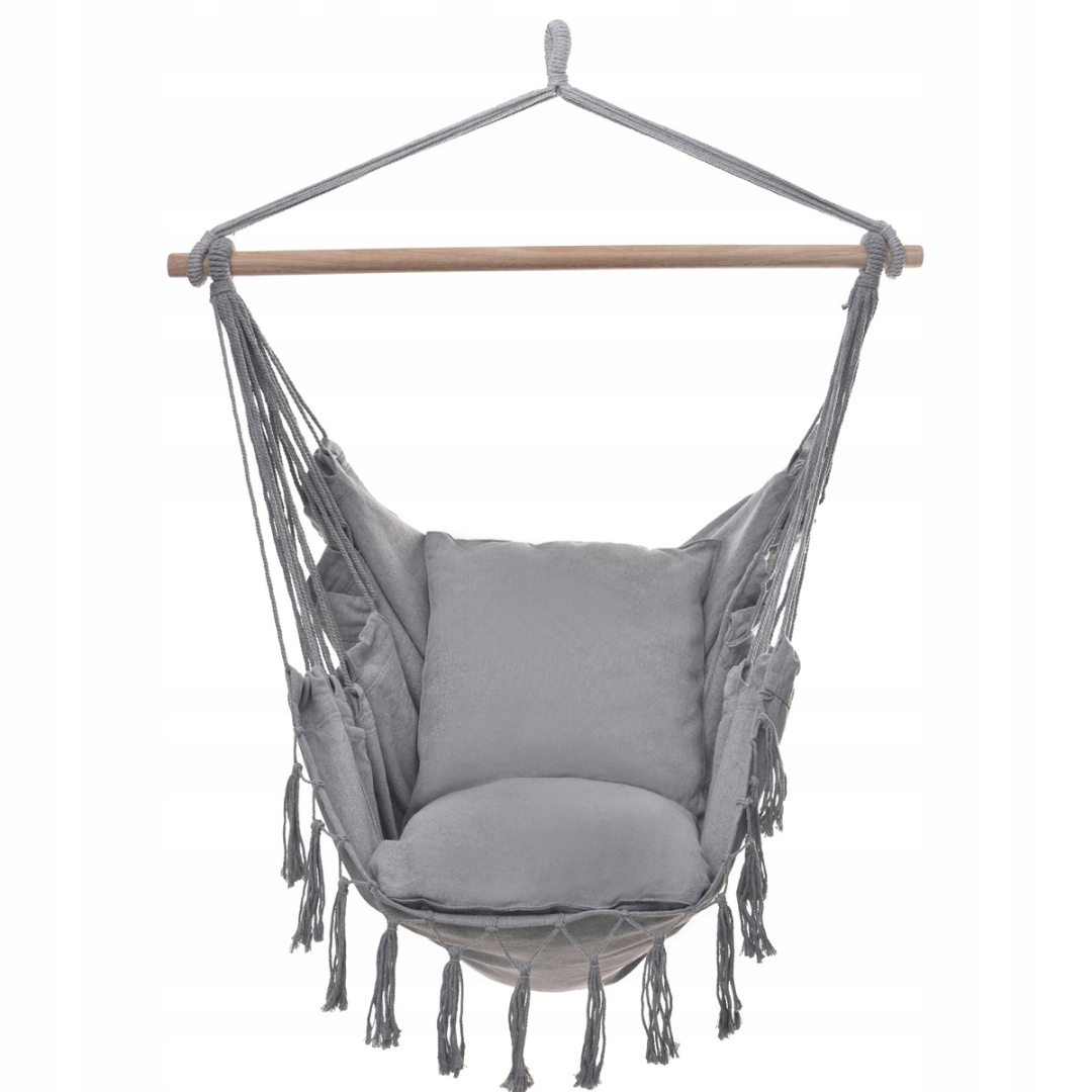 FOTEL OGRODOWY WISZĄCY BOCIANIE GNIAZDO HUŚTAWKA JULIA SZARY Marka inna
