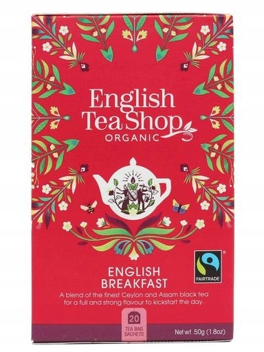 Levně English Tea Shop Čaj English Breakfast (20x2,5 g) Bio 50 g