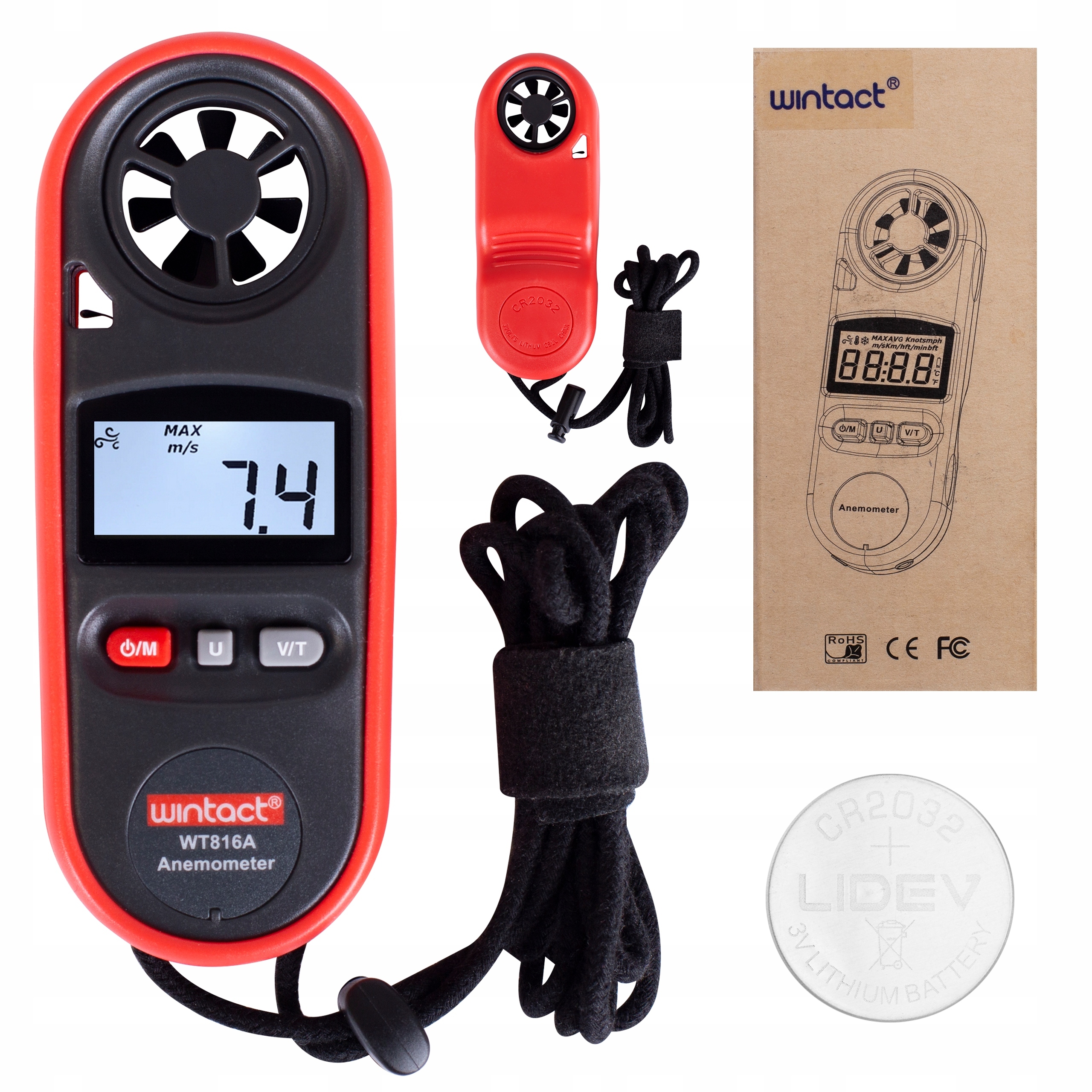 ANEMOMETR WIATROMIERZ MIERNIK WIATRU TEMPERATURY