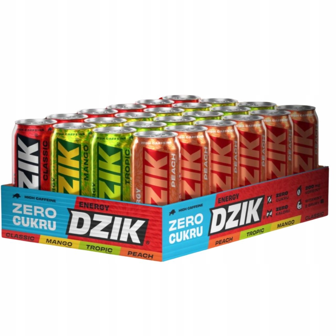 Wk Dzik Energy 500 ml Napój energetyczny Energetyk 0 kalorii 0 cukru koks