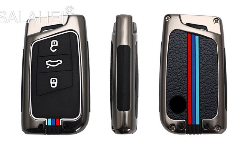 Чехол для ключа автомобиля для VW Fluorescent Grey