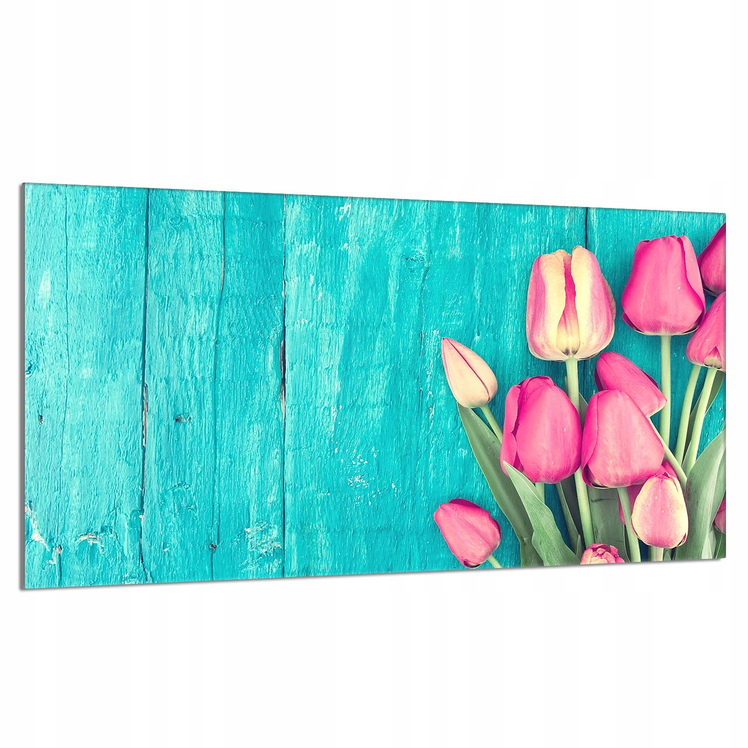 Skleněná ochranná deska na sporák 90x52 Tulipány Do Kuchyně