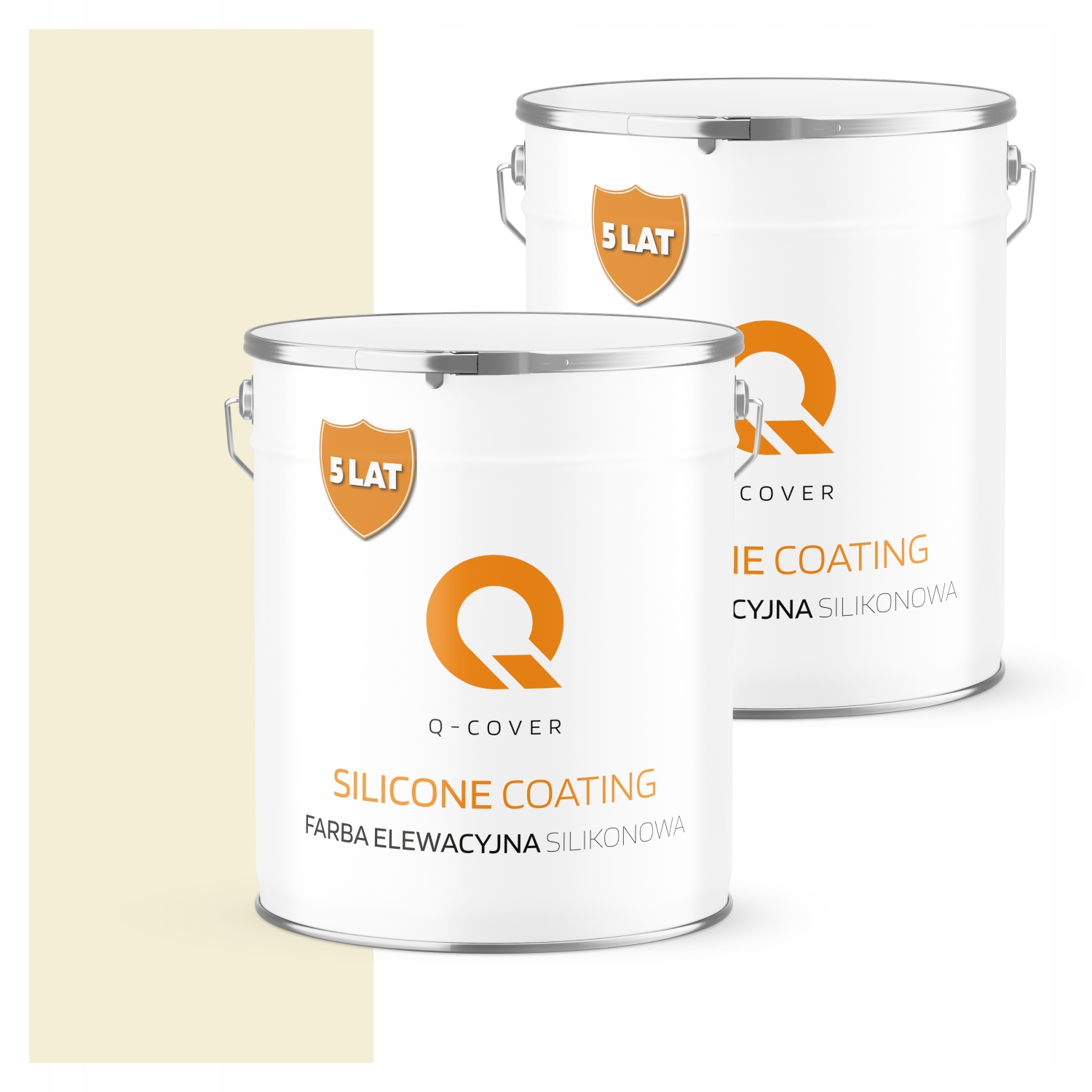 Fasádna farba 5L silikónová Uv farba Biela Zlomená do Žltej farby