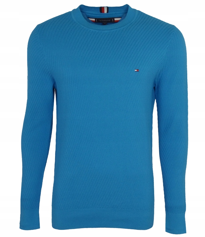 Tommy Hilfiger pánský svetr, bavlněný, modrý, S