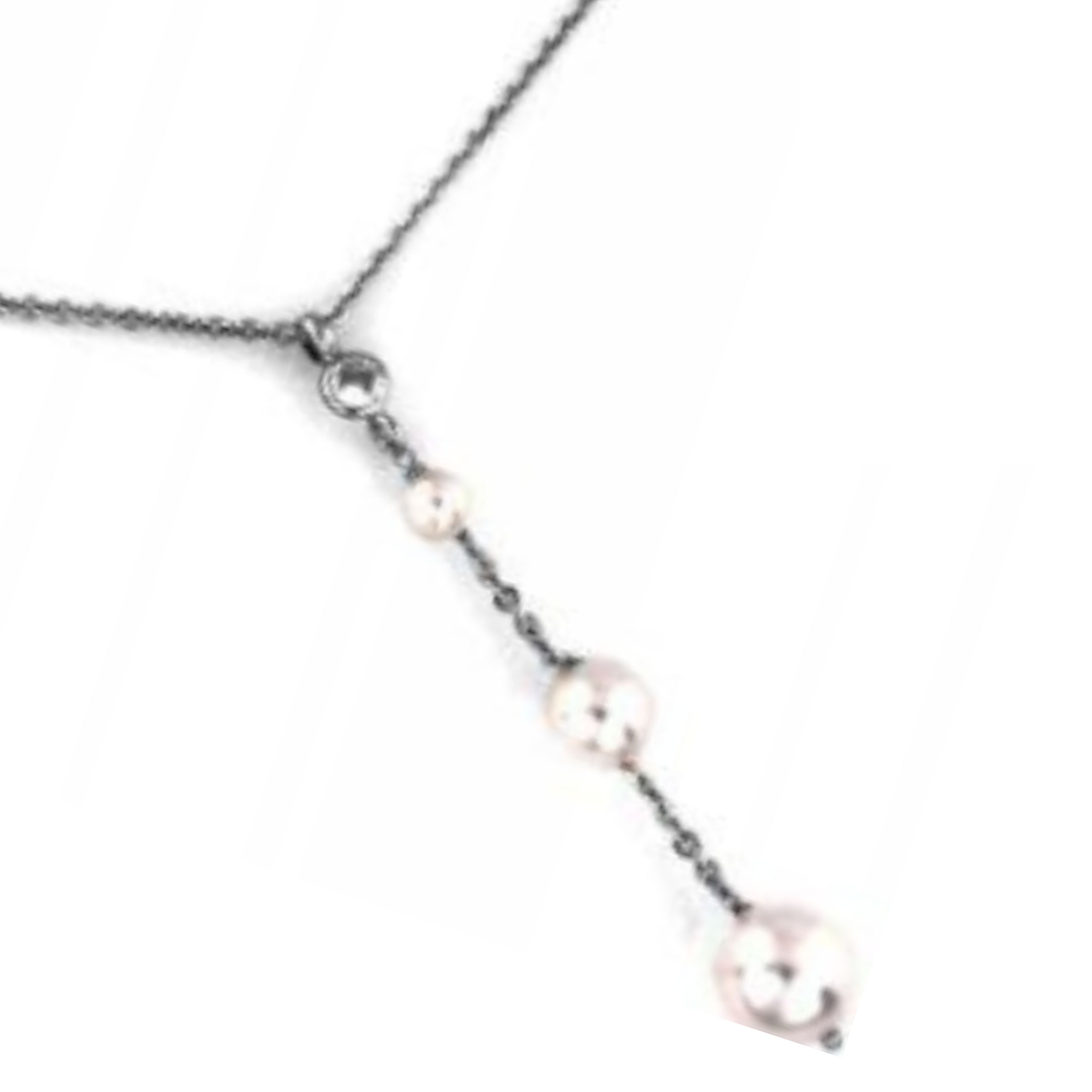 Stříbrný náhrdelník 925 Kravatka S Perlami 4,35 g s přívěsky jako dárek