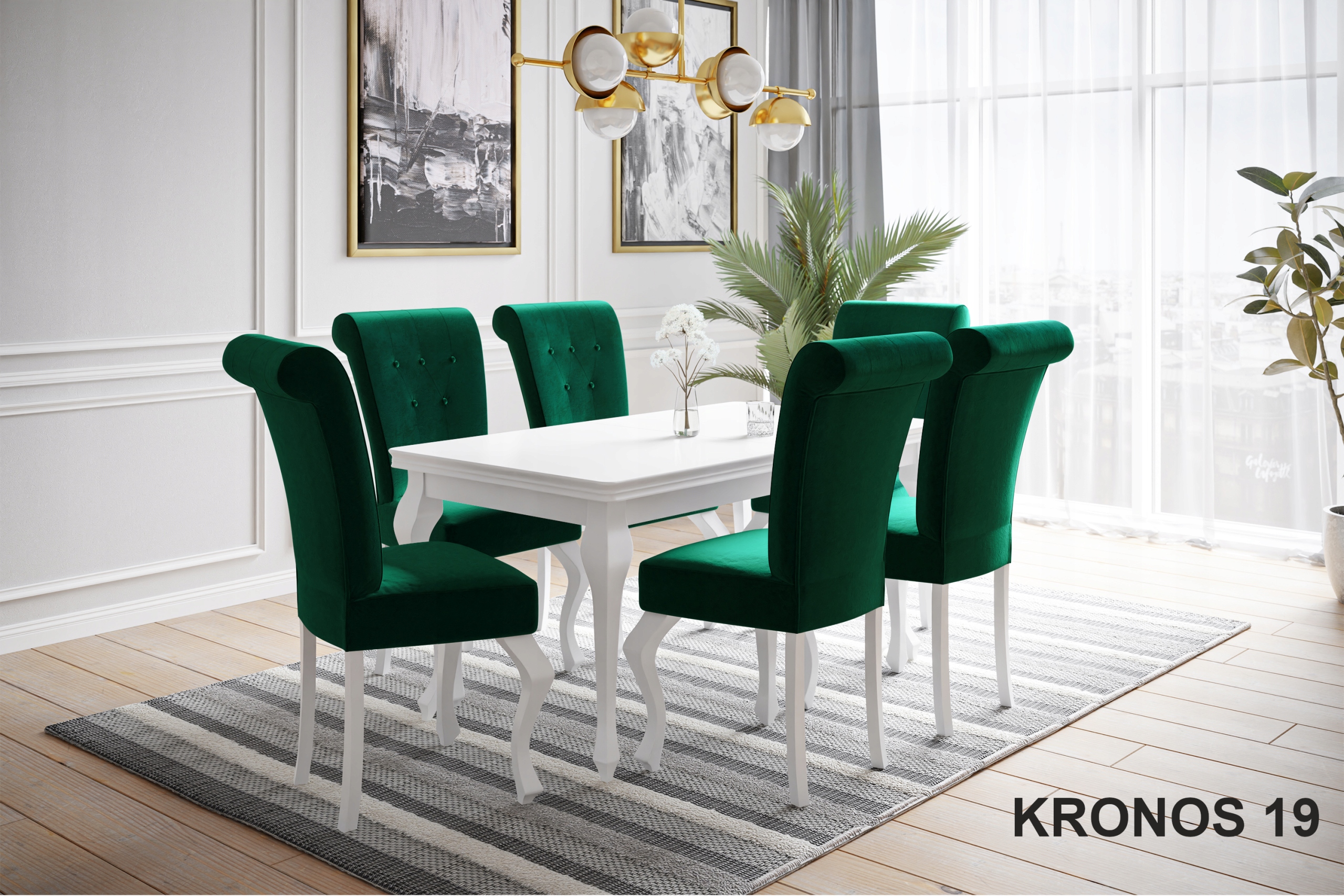 Stół 170/250 LUDWIK GLAMOUR BIAŁY POŁYSK DO SALONU Marka Alpi Meble