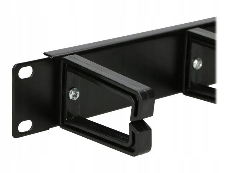 Extralink organizer kabli 1U czarny plastikowe wsporniki