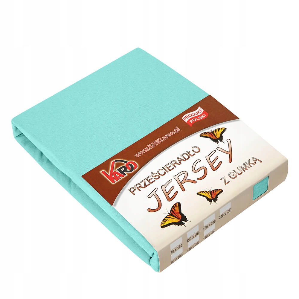 

Prześcieradło jersey z gumką 120x200 miętowe