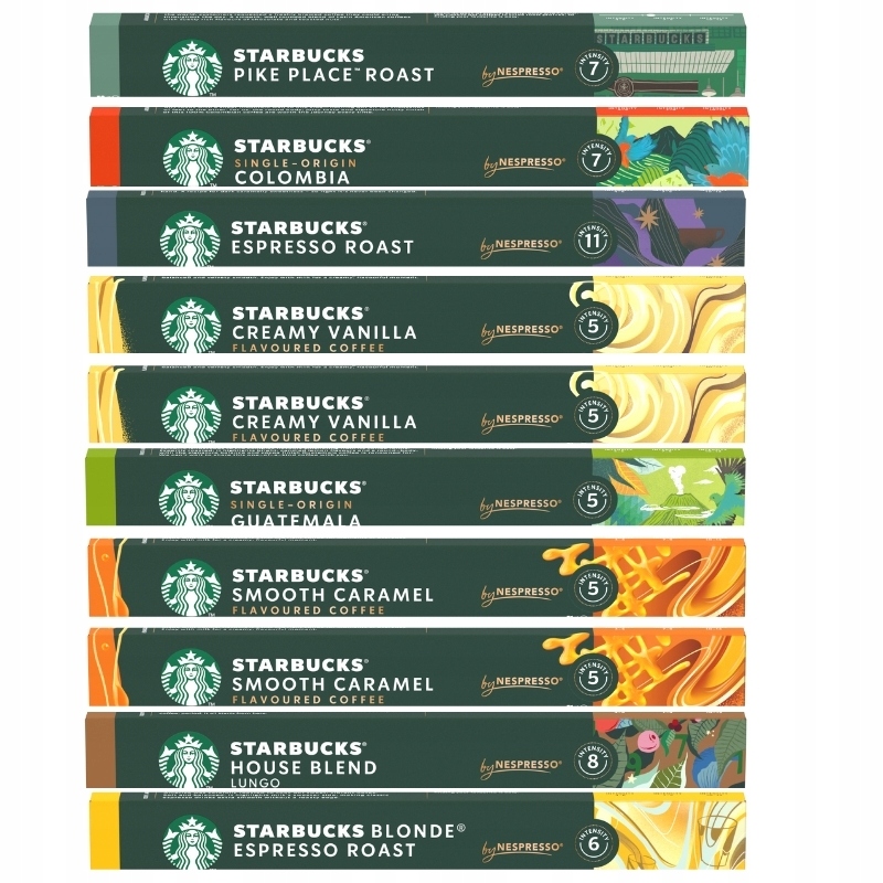 Kapsułki do Nespresso Starbucks Zestaw MIX 10x10 sztuk 100 kapsułek